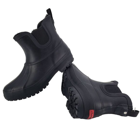 CHOOKA Rain Boots Chelsea 6 Duck Outdoor Faux Fur Shoes Waterproof Ankle Booties - Picture 12 of 14